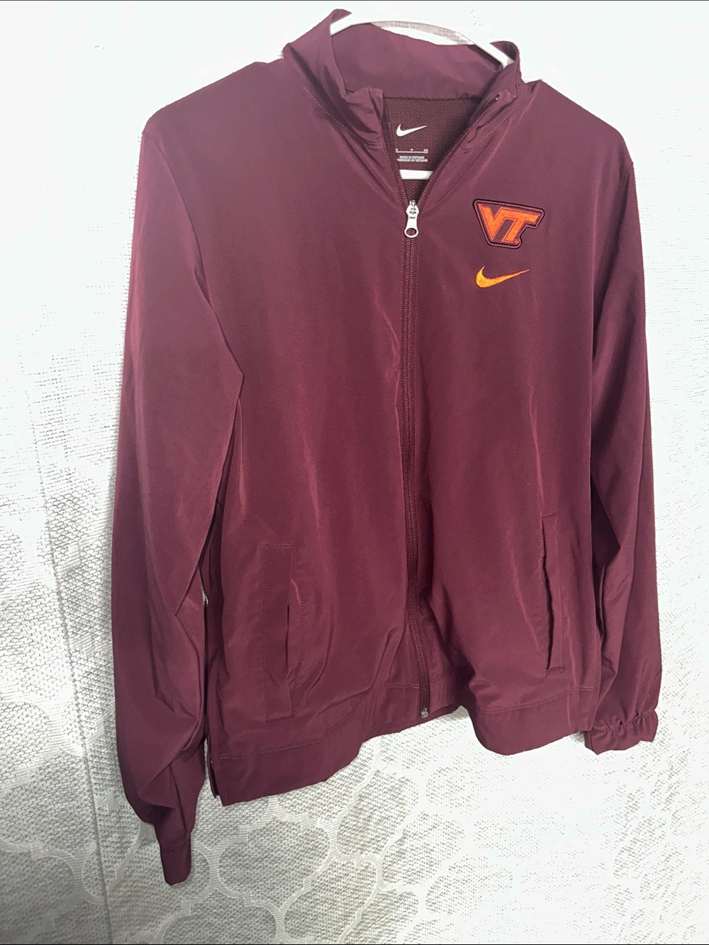 Nike Team "Fit Dry" NCAA Virginia Tech Hokies Full-Zip Athletic Track Jacket - Picture 3 of 6